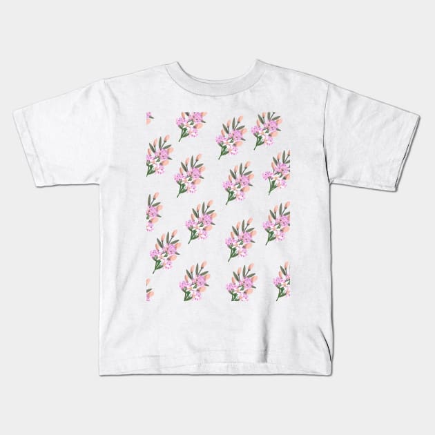 Beautiful Flower Pattern Kids T-Shirt by BeatyinChaos